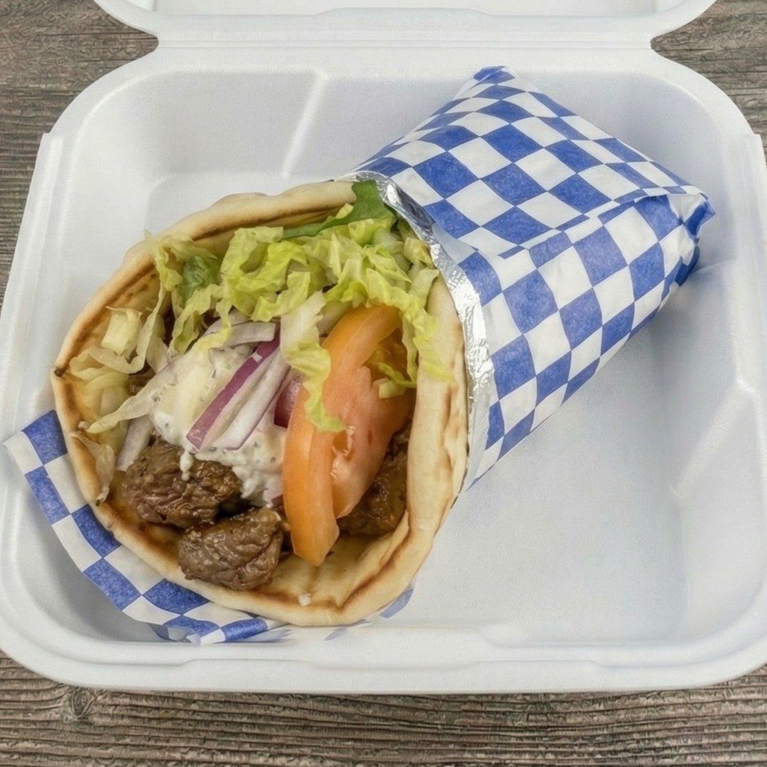 Beef Souvlaki Wrap.