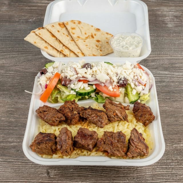 Lamb & Beef Combo Plate.